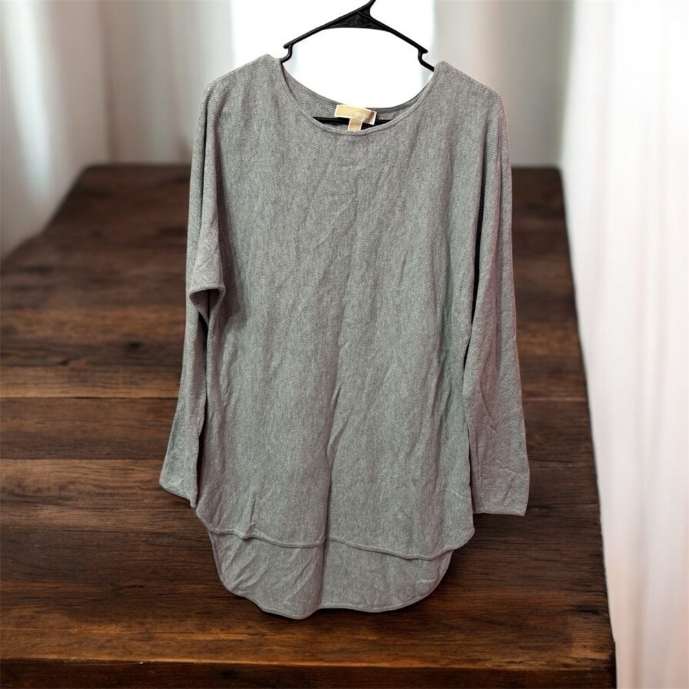 MICHAEL KORS GREY LONG SLEEVE TUNIC TOP SIZE M
